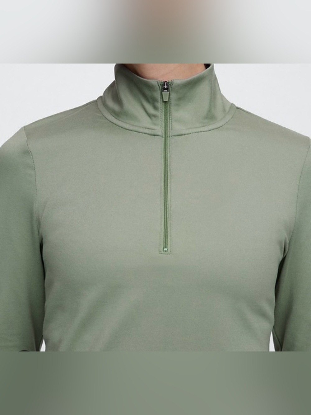 GAP FIT - Light Sage Green 2 pc Outfit - Half Zip Shirt XL & Matching Leggings L - Picture 12 of 13